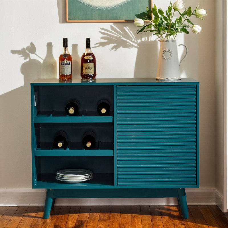 Unique Teal Wine Cabinet Storage Cabinet With Door Adjustable Shelf Decorative Storage Cabinets